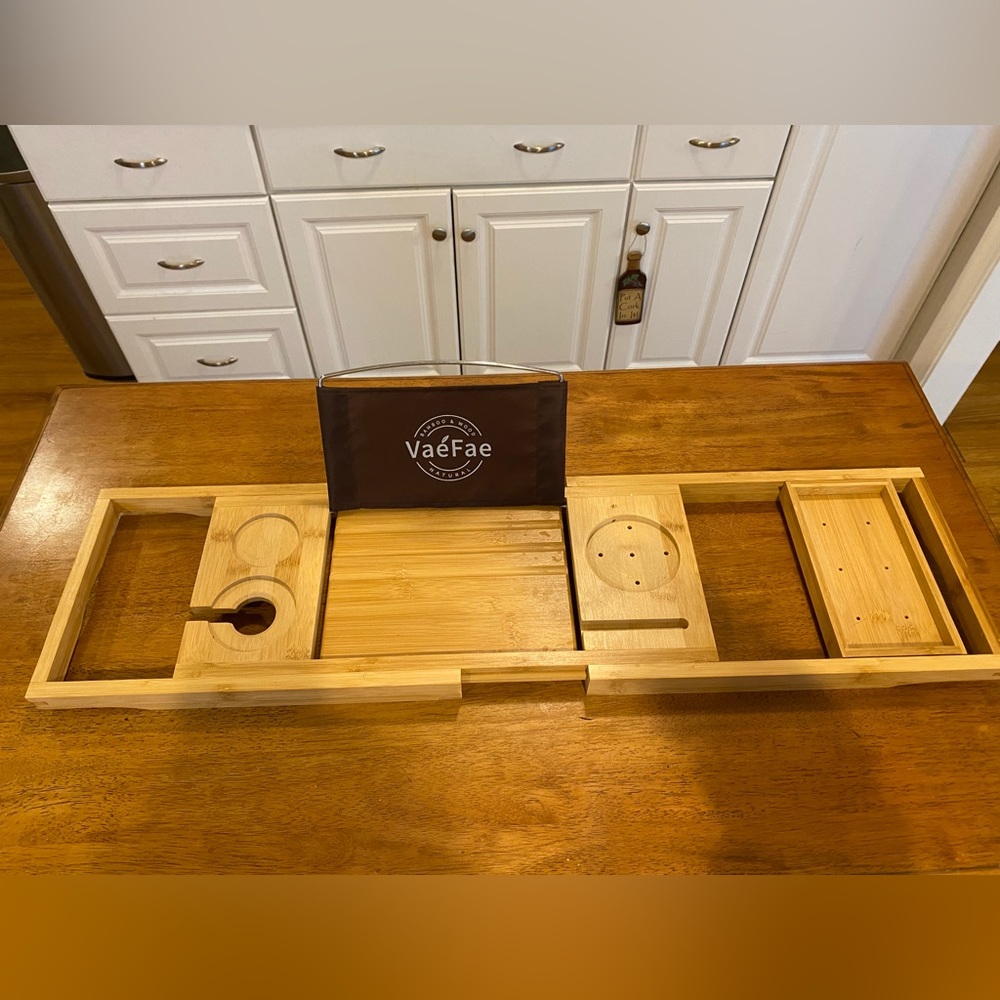 Bamboo bath tray